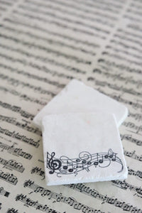 Sheet Music Note Marble Coasters/ sheet music/ Musician Gift/ marble coasters/ tile coasters/ stone coasters/ drink coasters