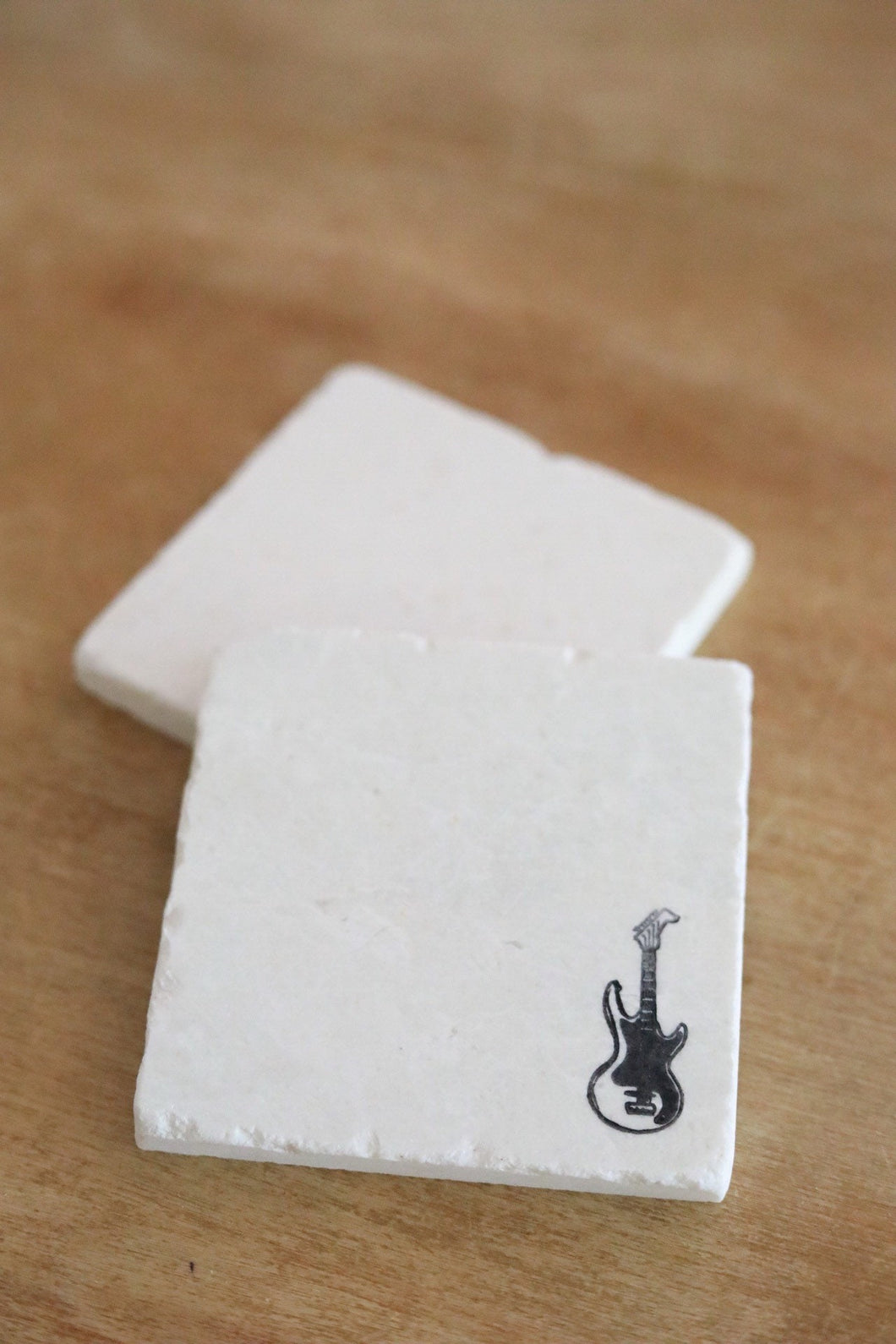Electric guitar marble coasters/ electric guitar/ vintage electric guitar /marble coaster set/ tile coasters/stone coasters/ drink coasters