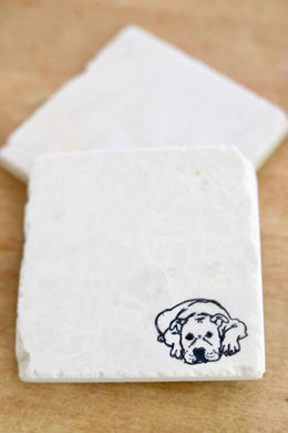 Pitbull Dog Marble Coasters/ Dog Marble Coasters/ Marble Coaster Set/ Tile Coasters/ Stone Coasters/ Pitbull gift/ drink coasters