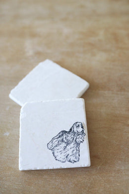 Cocker Spaniel Marble Coasters