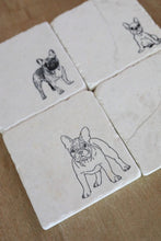 French Bulldog Coaster Set | frenchie Dog mom, dog dad, dog coasters, pet coasters, frenchie gift, frenchie decor