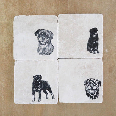 Rottweiler Marble Coaster Gift /Rottweiler dog mom/ stone coasters/ drink coasters/ custom coasters/ personalized coasters/ marble coasters