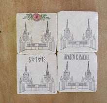 San Diego California CA LDS Mormon Temple Marble Coasters/ Mormon Temple Gift/ LDS Wedding gift/ lds sealing gift/