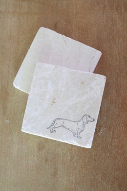 Dachshund Marble Coaster Set