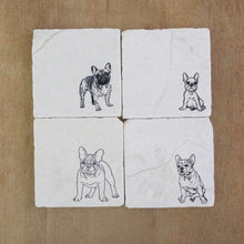 French Bulldog Marble Coasters- French Bulldog gift, frenchie Home Decor- French Dog/ Pet Loss/ dog mom/ housewarming gift/ stone coasters