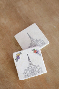 Gilbert Arizona LDS Mormon Temple Marble Coasters/ Mormon Temple Gift/ LDS Wedding gift/ lds sealing gift/ gilbert az