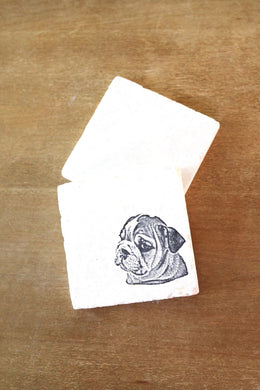 Bulldog Puppy Dog Coaster Bulldog gift / dog coasters/ marble coasters/ coaster set