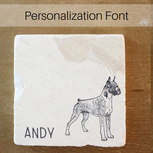 Pug Coasters/ Pug Marble Coaster Set/ Pug Gift/ Dog Coaster Personalized/ dog coasters/ personalized dog gift