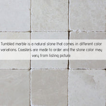 Blue Heeler Marble Coaster Set-Australian Cattle Dog Gift-Marble stone tile custom drink coaster set