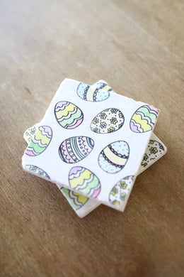 Easter Egg Marble Coaster Set for Easter Decor.