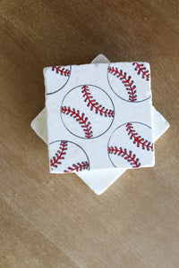 Baseball Marble Stone Coaster Set, free shipping, Custom Baseball gift/ Baseball coasters