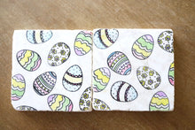Easter Egg Marble Coaster Set for Easter Decor.