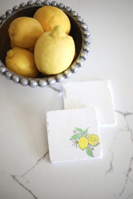 Lemon Coasters Marble