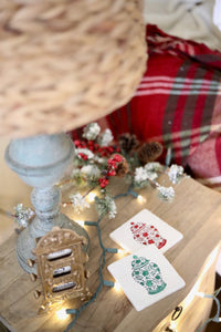 Christmas Ginger Jar Coasters- Christmas Chinoiserie,  Ginger Jar Marble Drink Coasters, traditional Christmas decor