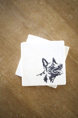 Dutch Shepherd Coasters, Dutch Shepherd Gift Idea, Dutch Shepherd marble coasters