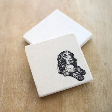 English Springer Coasters, English Springer Dog gift, tile coasters, stone coasters, drink coasters