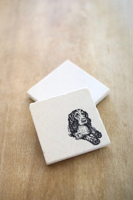 Cocker Spaniel Coasters, cocker spaniel gift, cocker spaniel mom, cocker spaniel home decor, marble coasters