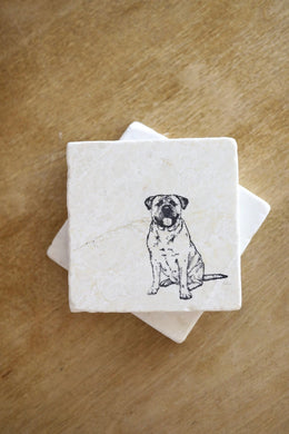 Bullmastiff Coasters, Bullmastiff gift, bullmastiff decor, dog drink coasters, tile coasters