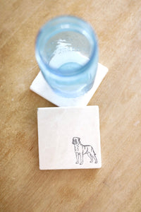 Custom Bullmastiff Gift Coaster Set- free shipping- bullmastiff personalized gift- stone drink coasters
