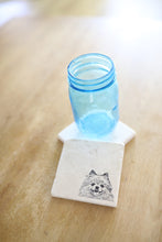 Pomeranian Coasters- Pomeranian gift- Pomeranian Marble Drink Coasters