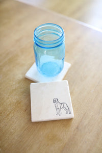Custom Bullmastiff Gift Coaster Set- free shipping- bullmastiff personalized gift- stone drink coasters