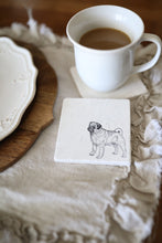 Pug Coasters/ Pug dog coasters/ pug dog gift/ pug mom/ pug pet gift/ marble drink coasters