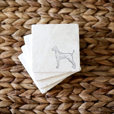 Vizsla Marble Coaster Set of 4/ Vizsla Dog Gift/ Marble Coaster set/ stone coasters/ drink coasters/ natural coasters