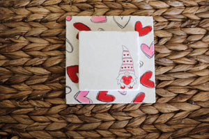 Valentines Day Gnome Coasters/ Gnome home decor/ valentines marble coasters/ stone drink coasters