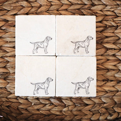 4 Labrador Retriever Coasters/ Lab gift /lab dog coaster/ dog gift/ marble/coaster set/tile coasters/stone coasters/ Christmas gift