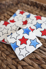 Patriotic Home Decor Coasters/ American Flag marble coasters/ summer marble coasters/ patriotic star coasters