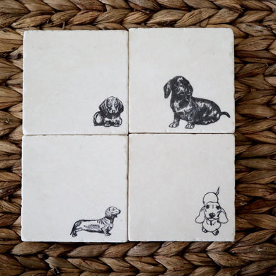 Dachshund Coasters Set of 4