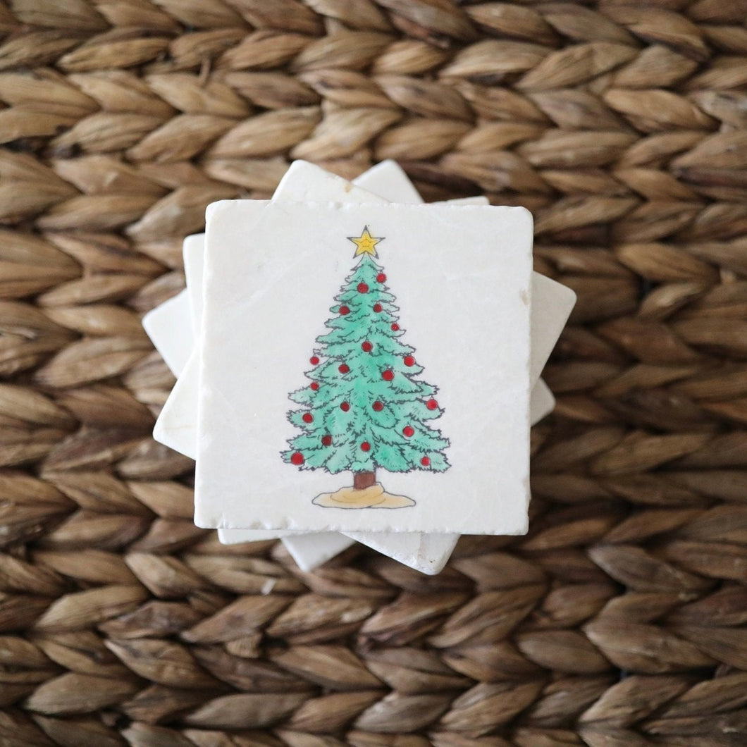 Christmas Tree Coasters – Lace, Grace & Peonies