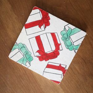 Christmas Present Trivet Coaster Hotplate for holiday table