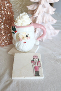 Pink Nutcracker Coasters/ Pink Nutcracker Christmas Decor/ Pink Christmas decor/ Pink holiday gift