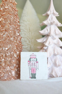 Large Pink Nutcracker Coasters/ Pink Nutcracker Christmas Decor/ Pink Christmas decor/ Pink holiday gift