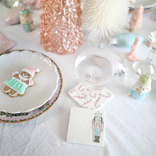 Pastel Nutcracker In Corner Marble Coasters/ pastel christmas decor/ pastel christmas table/ pink christmas decor/ nutcracker home decor