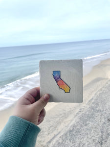 California Sunset Marble Coasters